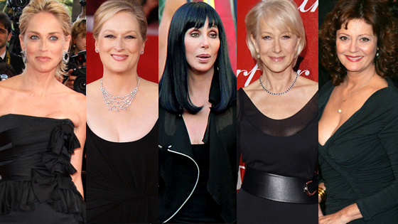 Sharon Stone, Meryl Streep, Cher, Helen Mirren, Susan Sarandon Sharon Stone, Meryl Streep, Cher, Helen Mirren, Susan Sarandon